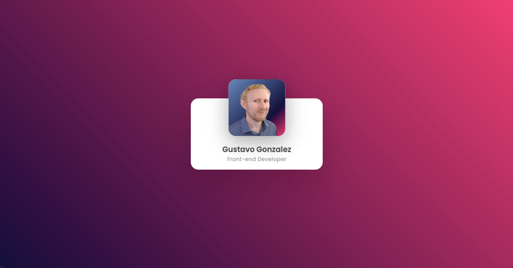 Animated Profile Card UI Design