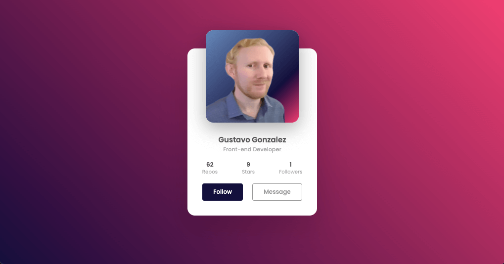 Animated Profile Card UI Design